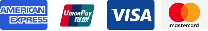 Visa, Mastercard, American Express, UnionPay